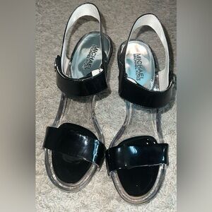 Michael Kors Black and Transparent Sandals